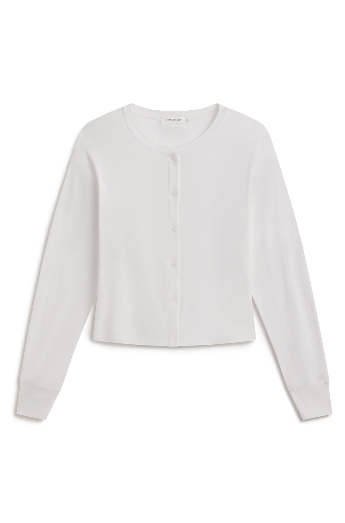 Cropped Button Up Long Sleeve Top